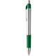 aerial view a green with blue ink maxglide click(tm) chrome pen, image 1 of 3