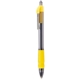 aerial view a lemon yellow with blue ink maxglide click(tm) hybrid ink comfort grip tropical pen, image 1 of 2
