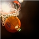 a group of 7 mid - size rubber basketball