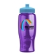 a cyan lid & transparent violet bottle poly - pure - 27 oz transparent bottle with push pull lid and digital imprint