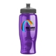 a gray lid & transparent violet bottle poly - pure - 27 oz transparent bottle with push pull lid and digital imprint
