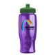 a green lid & transparent violet bottle poly - pure - 27 oz transparent bottle with push pull lid and digital imprint