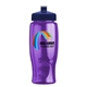 a navy-blue lid & transparent violet bottle poly - pure - 27 oz transparent bottle with push pull lid and digital imprint
