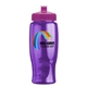 a pink lid & transparent violet bottle poly - pure - 27 oz transparent bottle with push pull lid and digital imprint