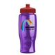 a red lid & transparent violet bottle poly - pure - 27 oz transparent bottle with push pull lid and digital imprint