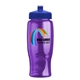 a royal-blue lid & transparent violet bottle poly - pure - 27 oz transparent bottle with push pull lid and digital imprint