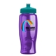 a teal lid & transparent violet bottle poly - pure - 27 oz transparent bottle with push pull lid and digital imprint