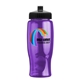 a black lid & transparent violet bottle poly - pure - 27 oz transparent bottle with push pull lid and digital imprint