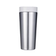 aerial view a pebble circular 16 oz recycled stainless cup, image 1 of 3