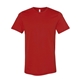 aerial view a red bella+canvas(r) unisex jersey short sleeve tee, image 1 of 9
