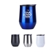 a group of 12 oz economy stainless steel stemless wine glass with plastic lining