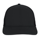 aerial view a black snapback meshback trucker cap, image 1 of 3