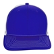 aerial view a royal/ white snapback meshback trucker cap, image 1 of 3