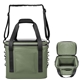 aerial view a light green intrepid water resistant 18- can cooler bag, image 1 of 2