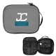 aerial view a gray rpet tech travel pouch, image 1 of 3