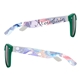 aerial view a kelly green with white full color colorblock malibu sunglasses, image 1 of 2