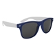 aerial view a royal blue with white full color colorblock malibu sunglasses, image 1 of 4