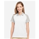 a group of team 365 ladies command snag - protection colorblock polo