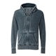 aerial view a vintage navy j. america vintage zen fleece full - zip hooded sweatshirt, image 1 of 3