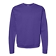 aerial view a purple hanes - unisex ecosmart(r) crewneck sweatshirt, image 1 of 3