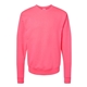 aerial view a safety pink hanes - unisex ecosmart(r) crewneck sweatshirt, image 1 of 3