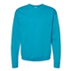 aerial view a teal hanes - unisex ecosmart(r) crewneck sweatshirt, image 1 of 3