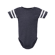 aerial view a vintage navy/ white rabbit skins infant football bodysuit, image 1 of 3