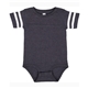 aerial view a vintage true navy/ blended white rabbit skins infant football bodysuit, image 1 of 6