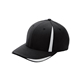 a black/ sport silver flexfit - pro - formance(r) front sweep cap