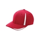 a sport red/ white flexfit - pro - formance(r) front sweep cap