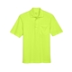 aerial view a safety yellow core365 - mens origin performance piqu polo with pocket, image 1 of 5