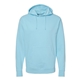 aerial view a blue aqua independent trading co. - unisex midweight hooded sweatshirt, image 1 of 3