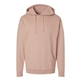 aerial view a dusty pink independent trading co. - unisex midweight hooded sweatshirt, image 1 of 3
