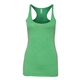 aerial view a green triblend bella + canvas - womens triblend racerback tank - colors, image 1 of 3