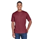 aerial view a sport maroon heather team 365 mens sonic heather performance t - shirt, image 1 of 5