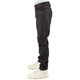 aerial view a raw black 44 shaka wear - raw denim straight - leg jean pants, image 1 of 2