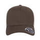 aerial view a brown/ khaki flexfit adult 110(r) mesh cap, image 1 of 3
