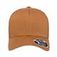aerial view a caramel flexfit adult 110(r) mesh cap, image 1 of 3