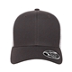 aerial view a charcoal/ white flexfit adult 110(r) mesh cap, image 1 of 3