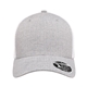 aerial view a melange silver/ white flexfit adult 110(r) mesh cap, image 1 of 3