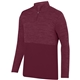a maroon augusta sportswear adult shadow tonalheather quarter - zip pullover