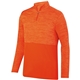 a orange augusta sportswear adult shadow tonalheather quarter - zip pullover