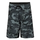 aerial view a black camo burnside mens dobby stretch board short, image 1 of 3