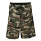 aerial view a green camo burnside mens dobby stretch board short, image 1 of 3