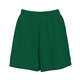 aerial view a dark green augusta sportswear girls wicking mesh short, image 1 of 3