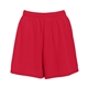 aerial view a red augusta sportswear girls wicking mesh short, image 1 of 3