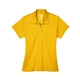 aerial view a sport athletic gold team 365 ladies command snag protection polo, image 1 of 6