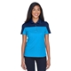 aerial view a electric blue/ classic navy core365 - womens balance colorblock performance piqu polo, image 1 of 7
