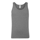aerial view a deep heather bella + canvas unisex heather cvc tank, image 1 of 3