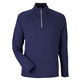aerial view a classic navy heather/ carbon core365 - mens origin performance pique quarter - zip pullover, image 1 of 7